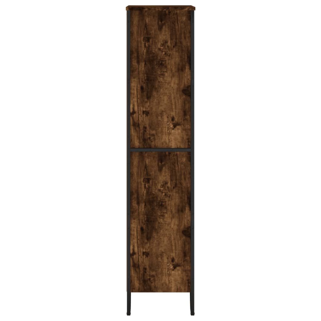 Bibliothèque chêne fumé 80x31x137,5 cm bois d'ingénierie - XIOS