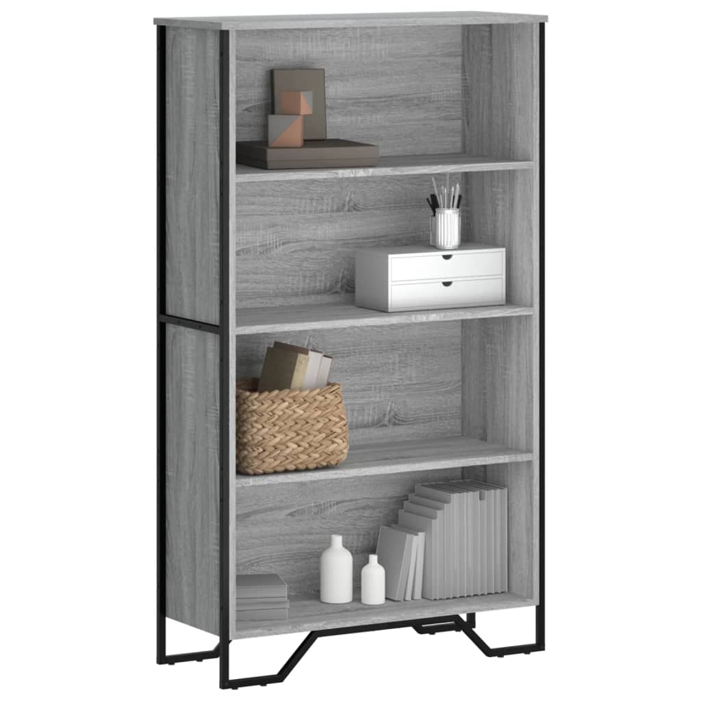 Bibliothèque sonoma gris 80x31x137,5 cm bois d'ingénierie - XIOS