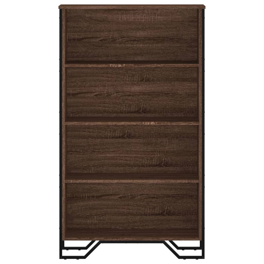 Bibliothèque chêne marron 80x31x137,5 cm bois d'ingénierie - XIOS