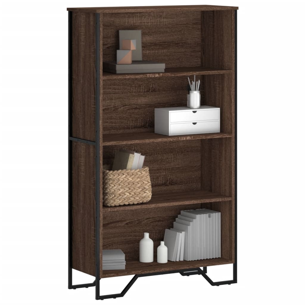 Bibliothèque chêne marron 80x31x137,5 cm bois d'ingénierie - XIOS