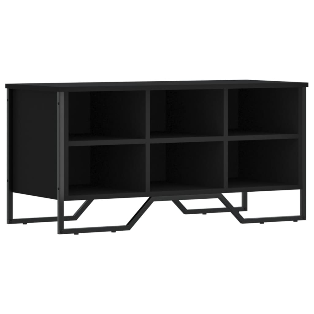 Armoire à chaussures noir 90x38x45,5 cm bois d'ingénierie - XIOS