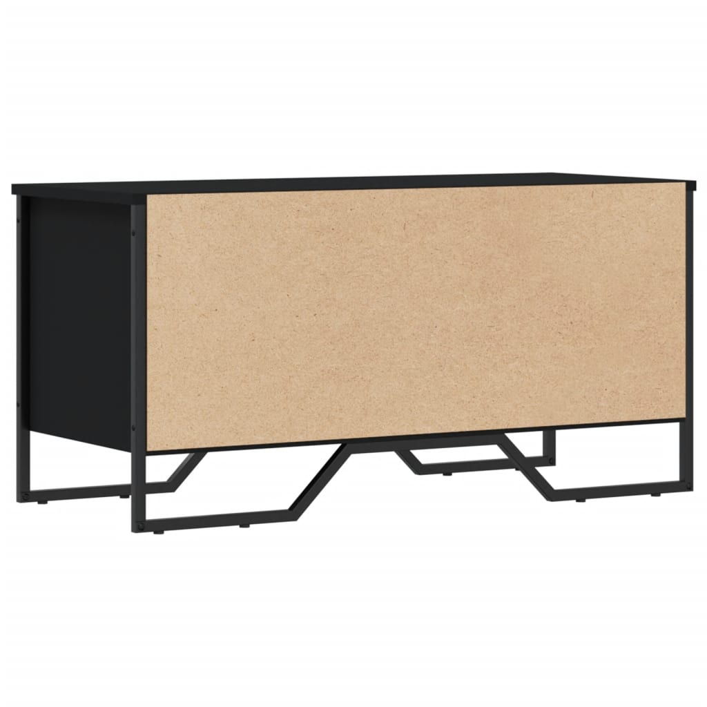 Armoire à chaussures noir 90x38x45,5 cm bois d'ingénierie - XIOS