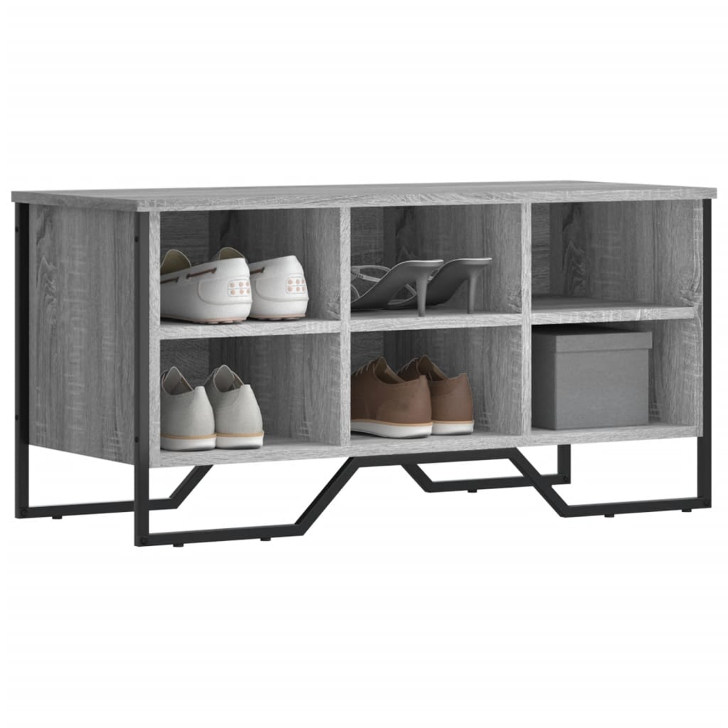 Armoire à chaussures sonoma gris 90x38x45,5cm bois d'ingénierie - XIOS