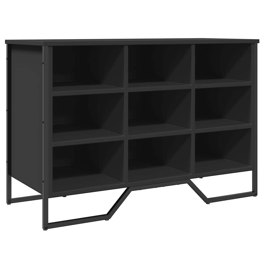 Armoire à chaussures noir 90x38x61,5 cm bois d'ingénierie - XIOS