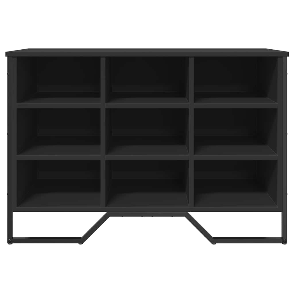 Armoire à chaussures noir 90x38x61,5 cm bois d'ingénierie - XIOS