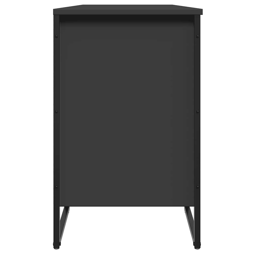 Armoire à chaussures noir 90x38x61,5 cm bois d'ingénierie - XIOS