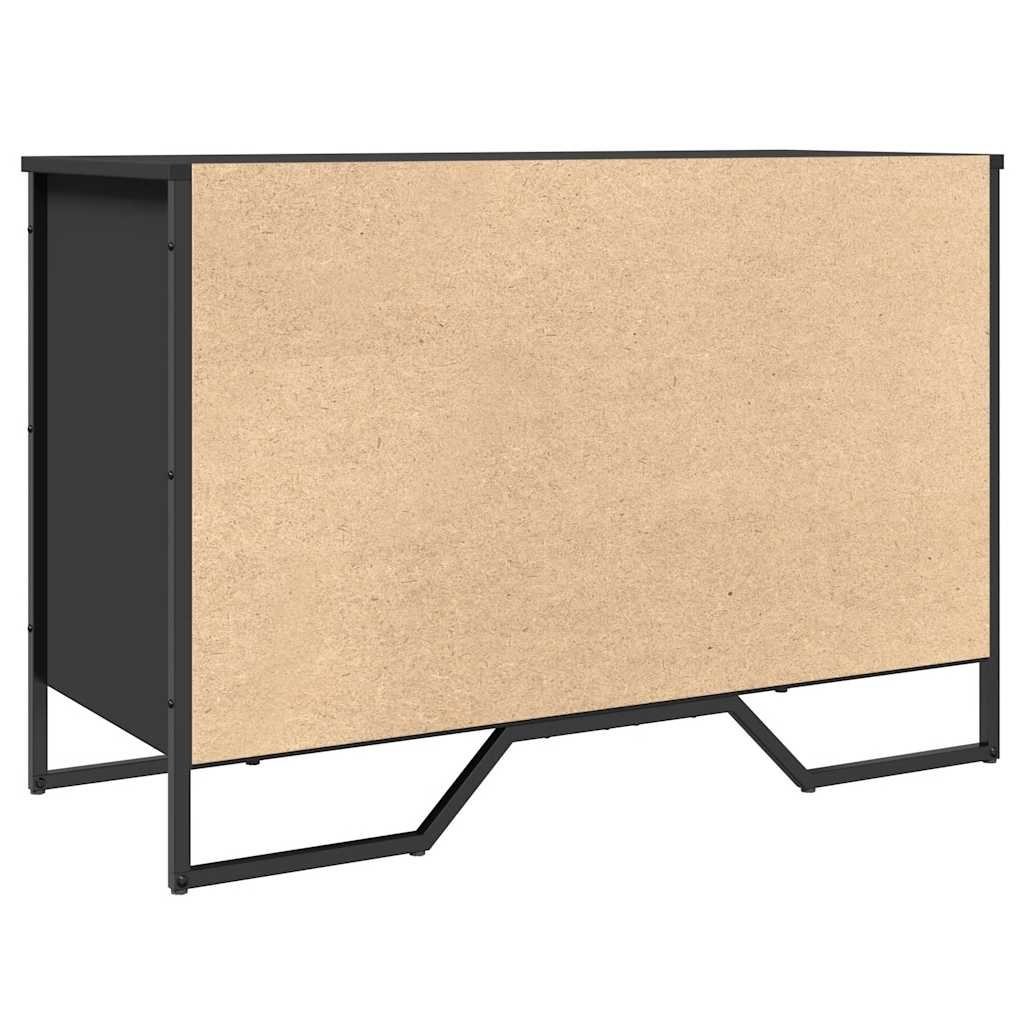 Armoire à chaussures noir 90x38x61,5 cm bois d'ingénierie - XIOS