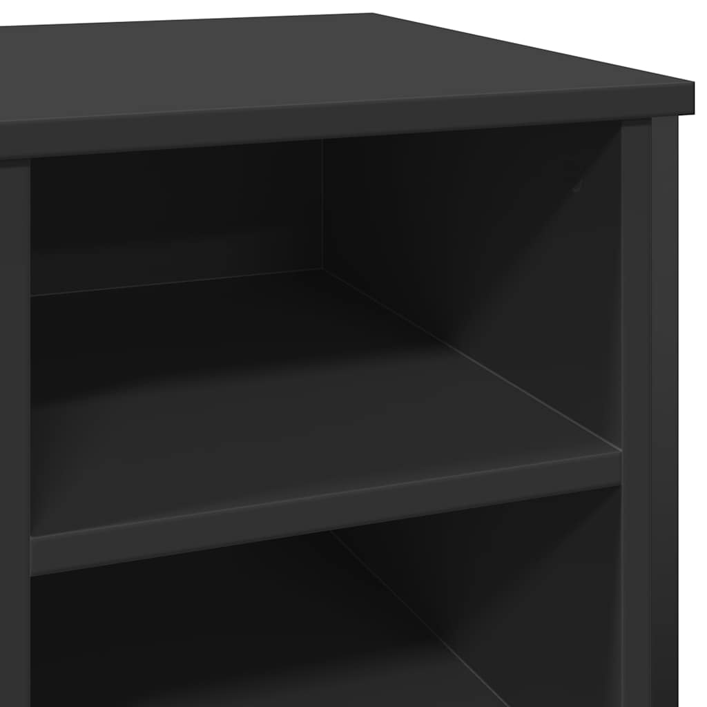 Armoire à chaussures noir 90x38x61,5 cm bois d'ingénierie - XIOS