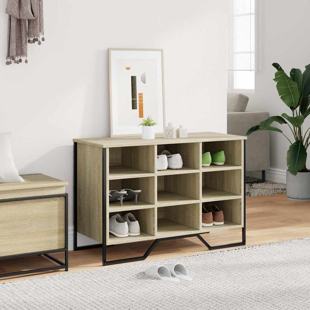 Armoire à chaussures chêne sonoma 90x38x61,5 cm bois ingénierie - XIOS