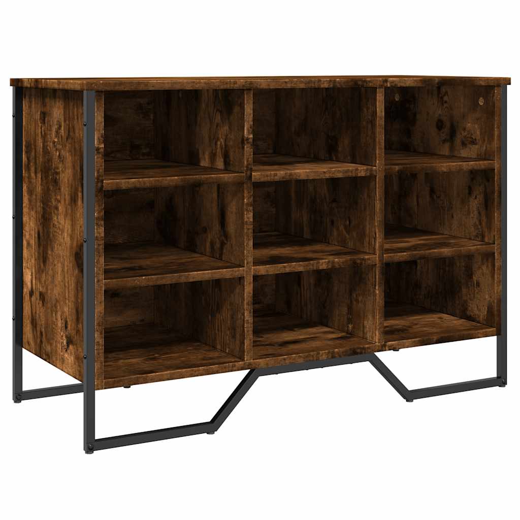 Armoire à chaussures chêne fumé 90x38x61,5 cm bois d'ingénierie - XIOS