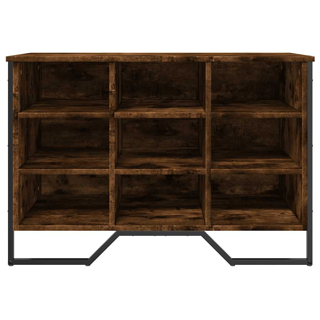 Armoire à chaussures chêne fumé 90x38x61,5 cm bois d'ingénierie - XIOS