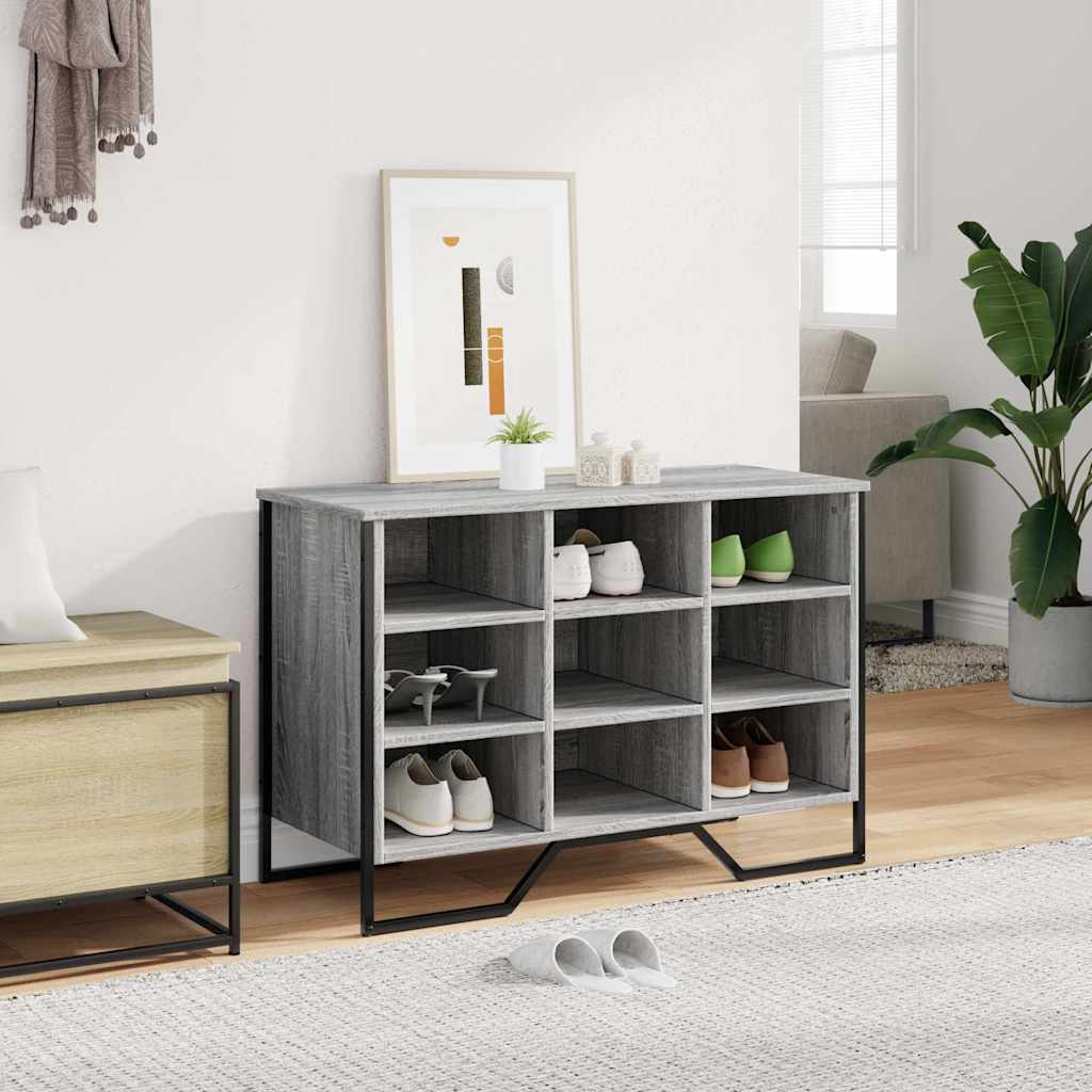 Armoire à chaussures sonoma gris 90x38x61,5cm bois d'ingénierie - XIOS