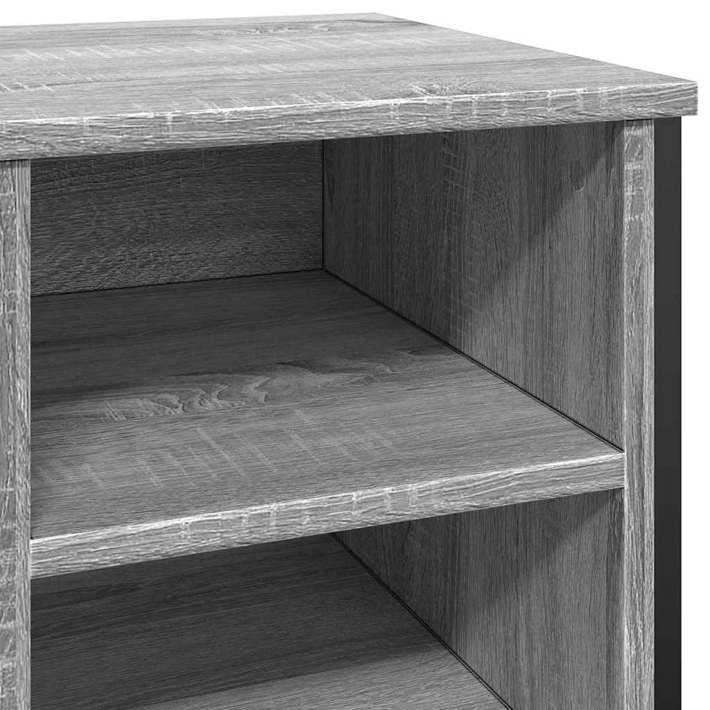 Armoire à chaussures sonoma gris 90x38x61,5cm bois d'ingénierie - XIOS