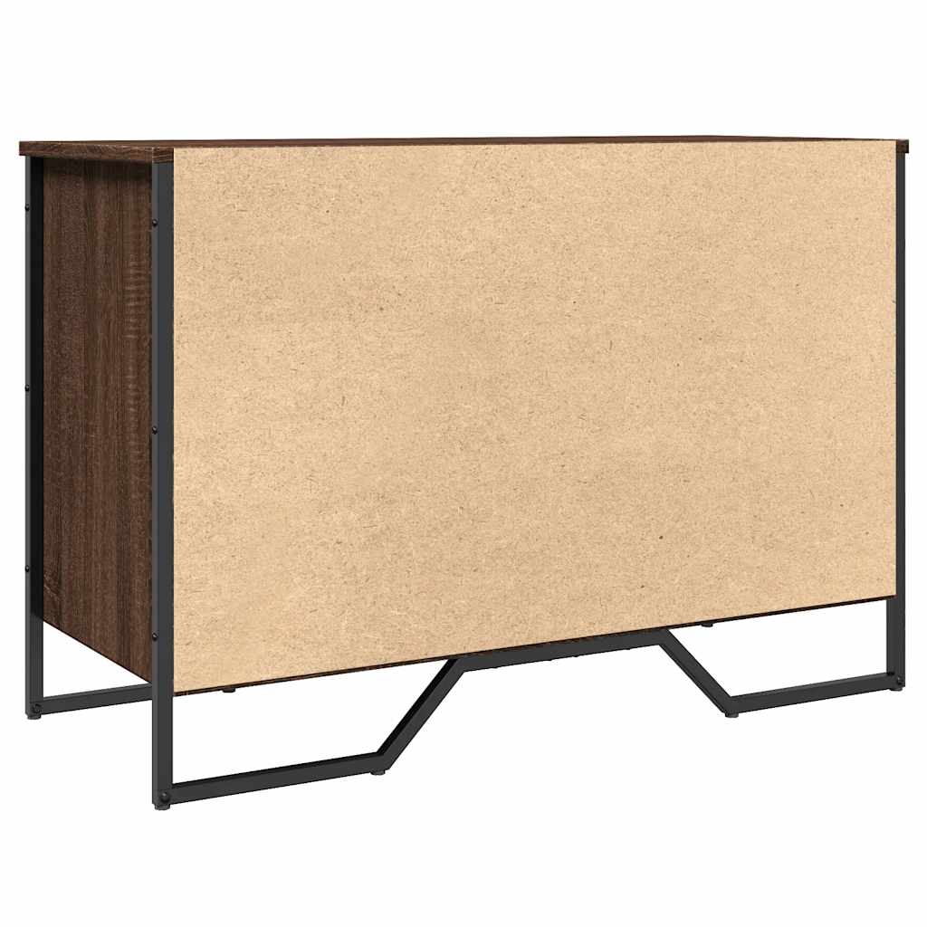 Armoire à chaussures chêne marron 90x38x61,5 cm bois ingénierie - XIOS