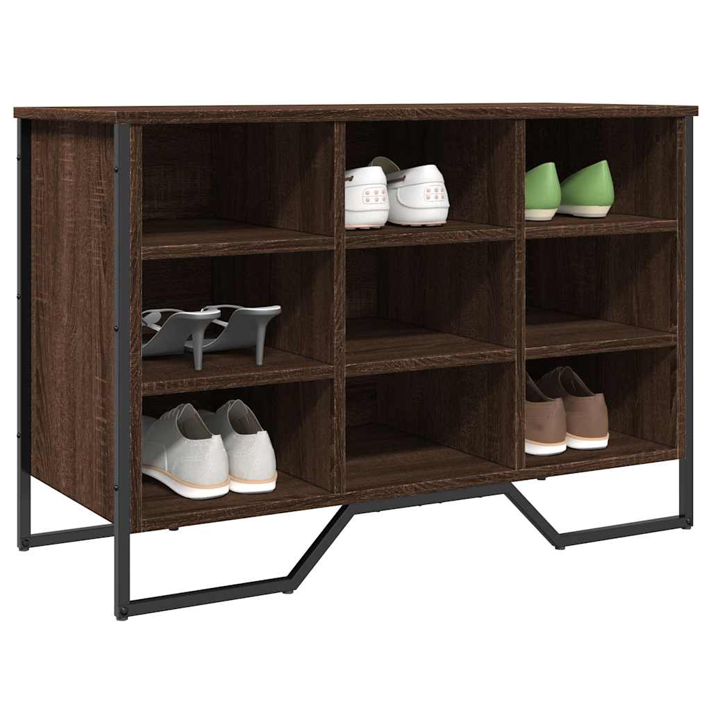 Armoire à chaussures chêne marron 90x38x61,5 cm bois ingénierie - XIOS