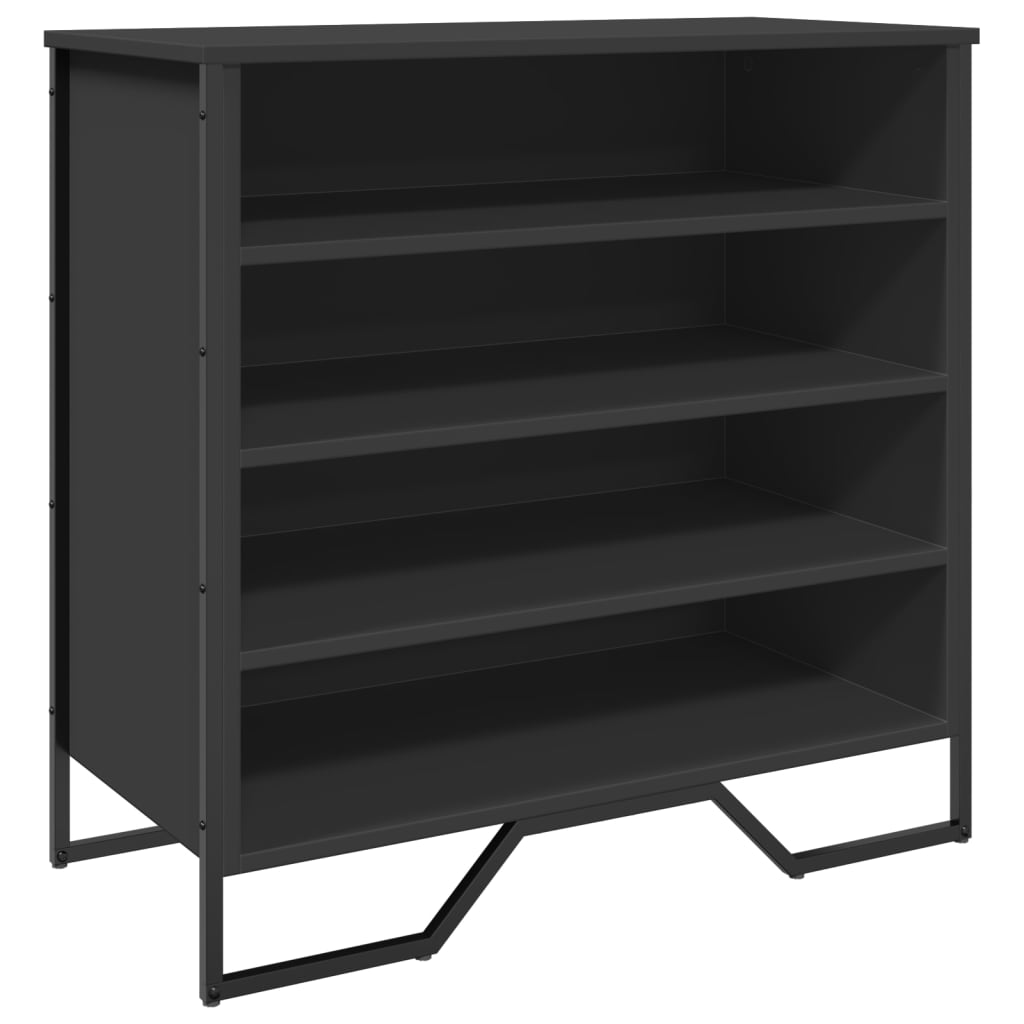 Armoire à chaussures noir 80x38x78 cm bois d'ingénierie - XIOS