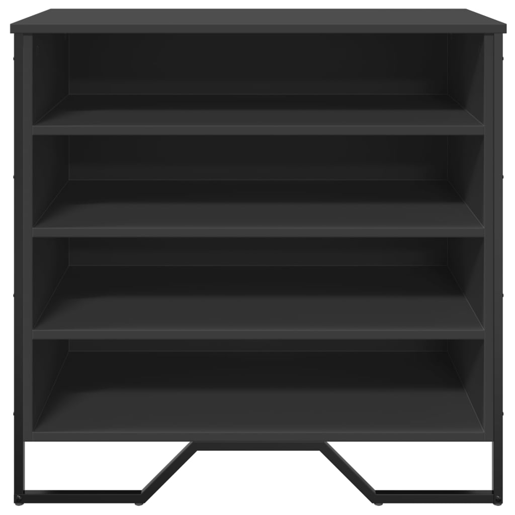 Armoire à chaussures noir 80x38x78 cm bois d'ingénierie - XIOS