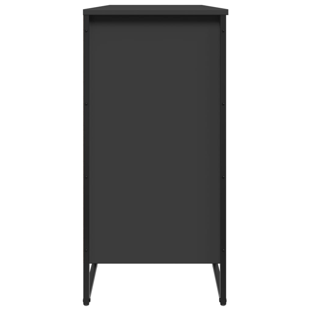 Armoire à chaussures noir 80x38x78 cm bois d'ingénierie - XIOS