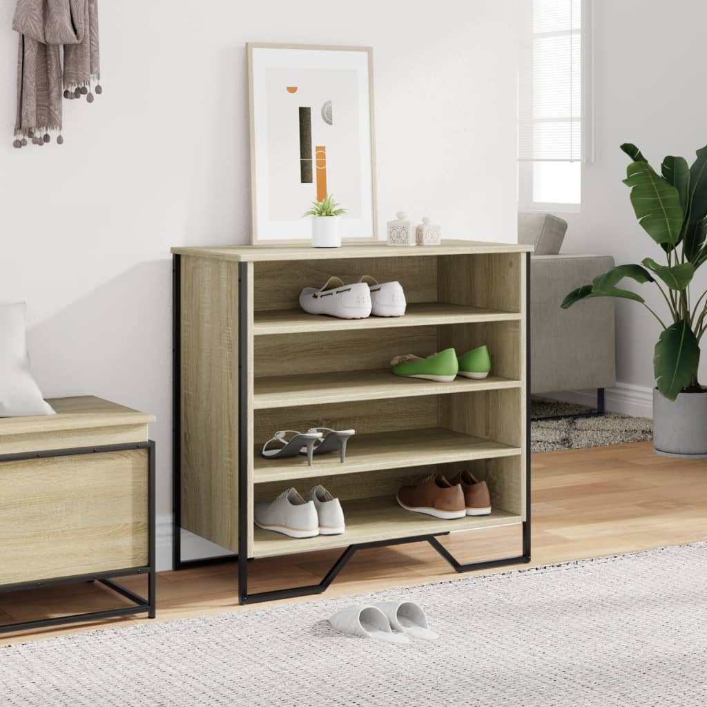 Armoire à chaussures chêne sonoma 80x38x78 cm bois d'ingénierie - XIOS