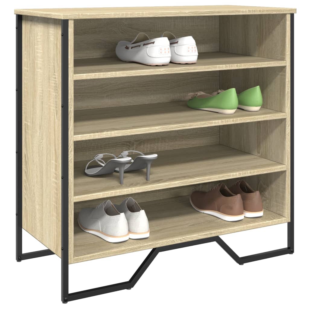 Armoire à chaussures chêne sonoma 80x38x78 cm bois d'ingénierie - XIOS