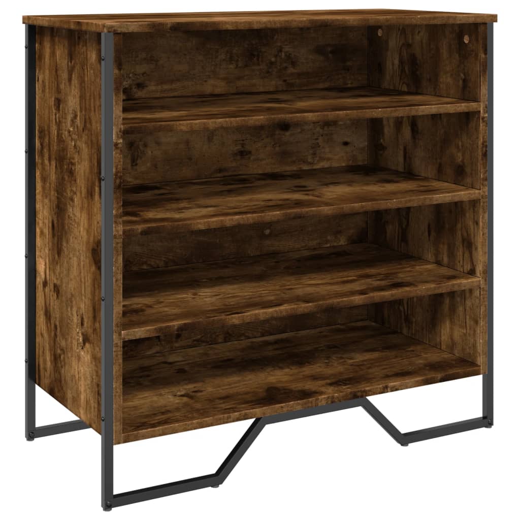 Armoire à chaussures chêne fumé 80x38x78 cm bois d'ingénierie - XIOS