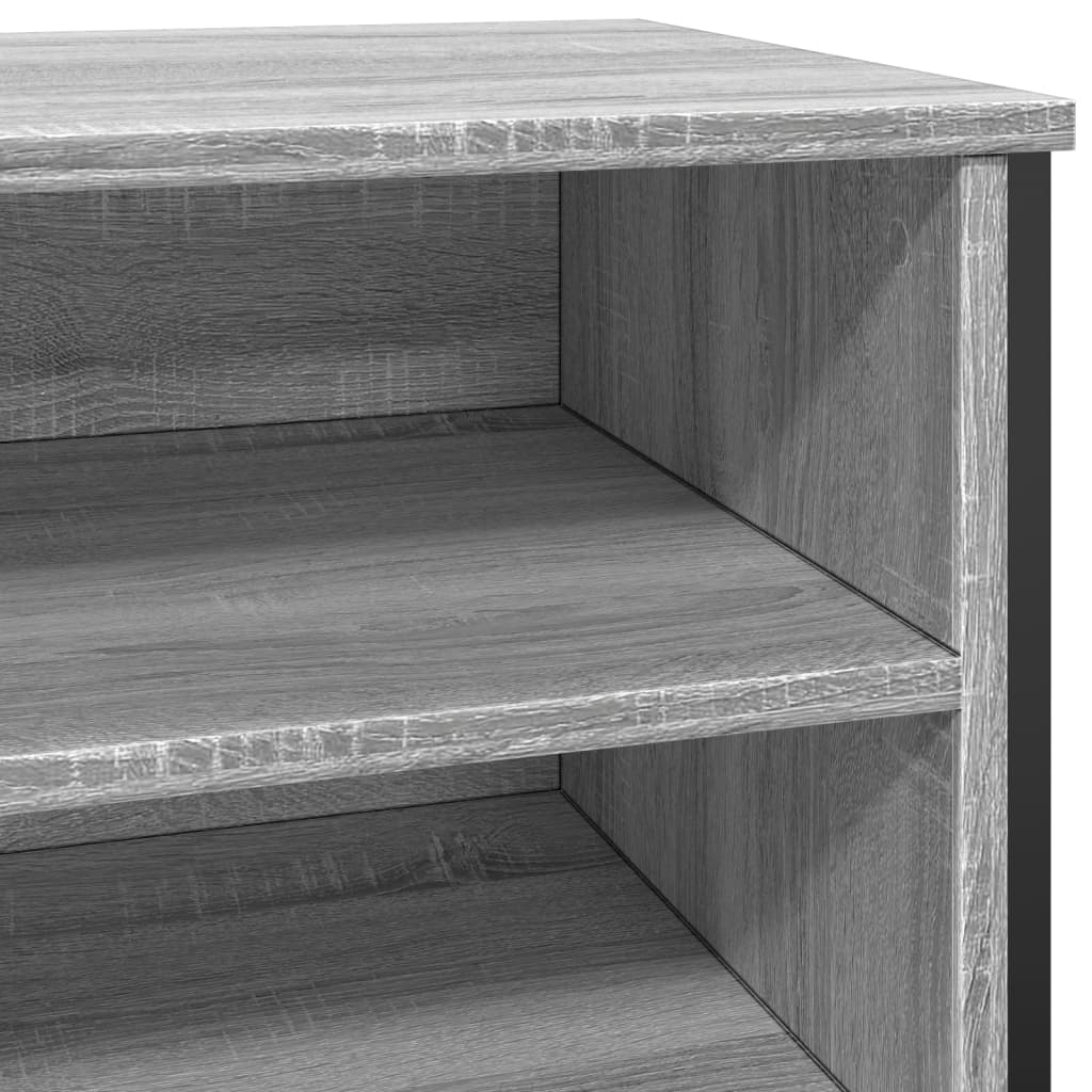Armoire à chaussures sonoma gris 80x38x78 cm bois d'ingénierie - XIOS