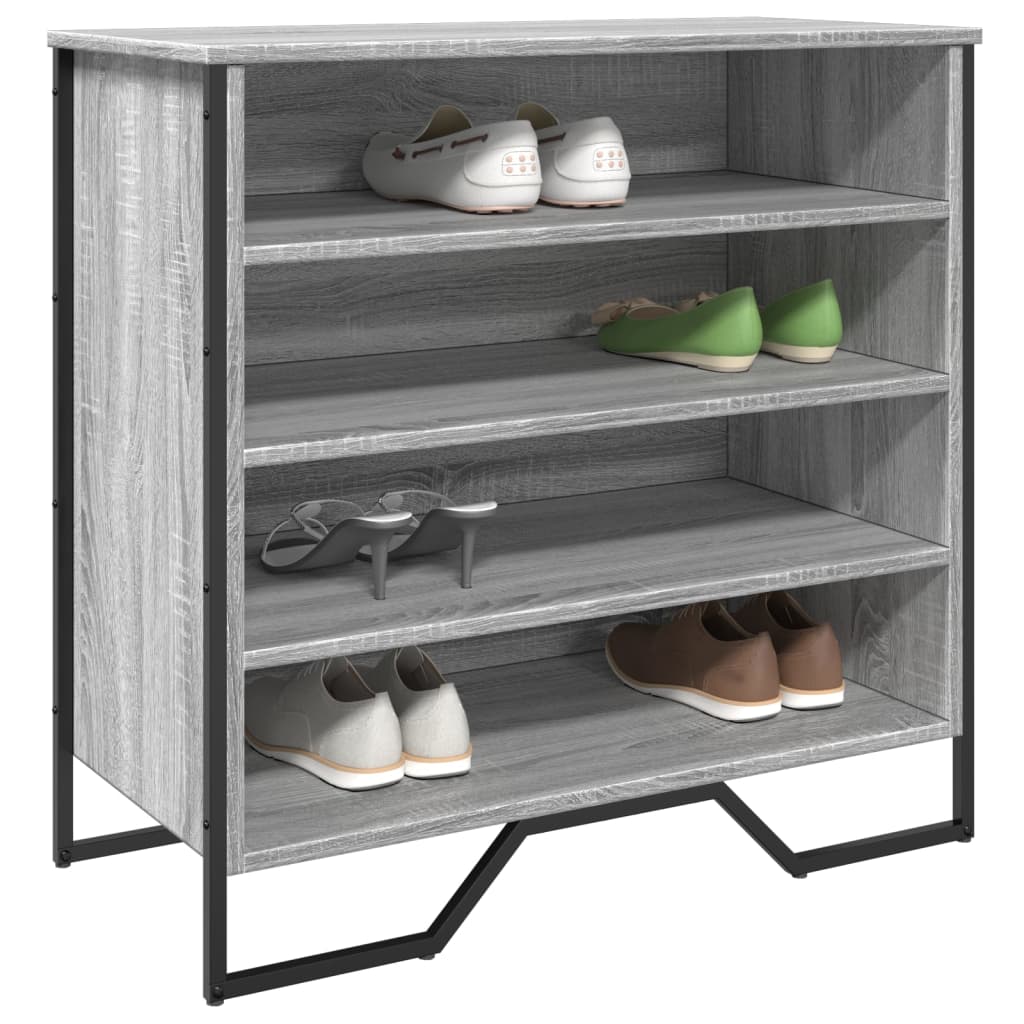 Armoire à chaussures sonoma gris 80x38x78 cm bois d'ingénierie - XIOS
