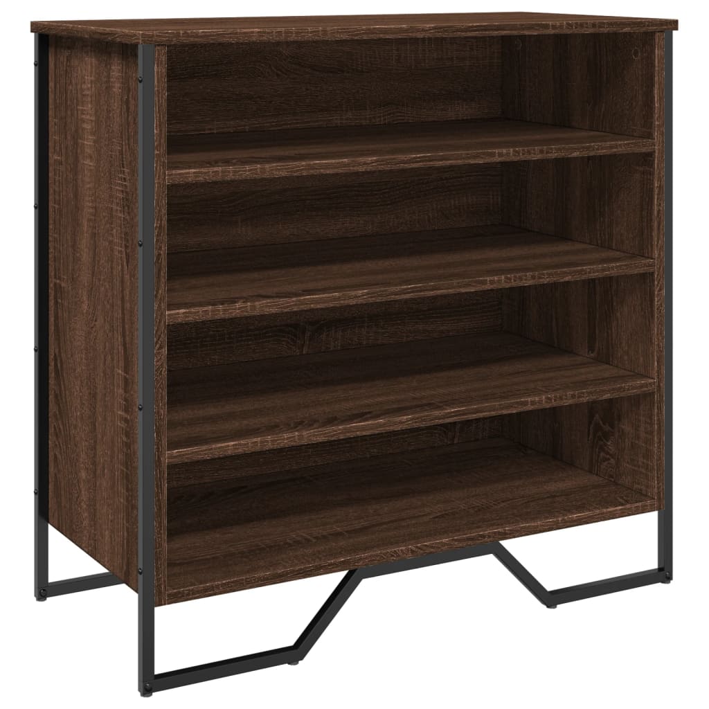 Armoire à chaussures chêne marron 80x38x78 cm bois d'ingénierie - XIOS