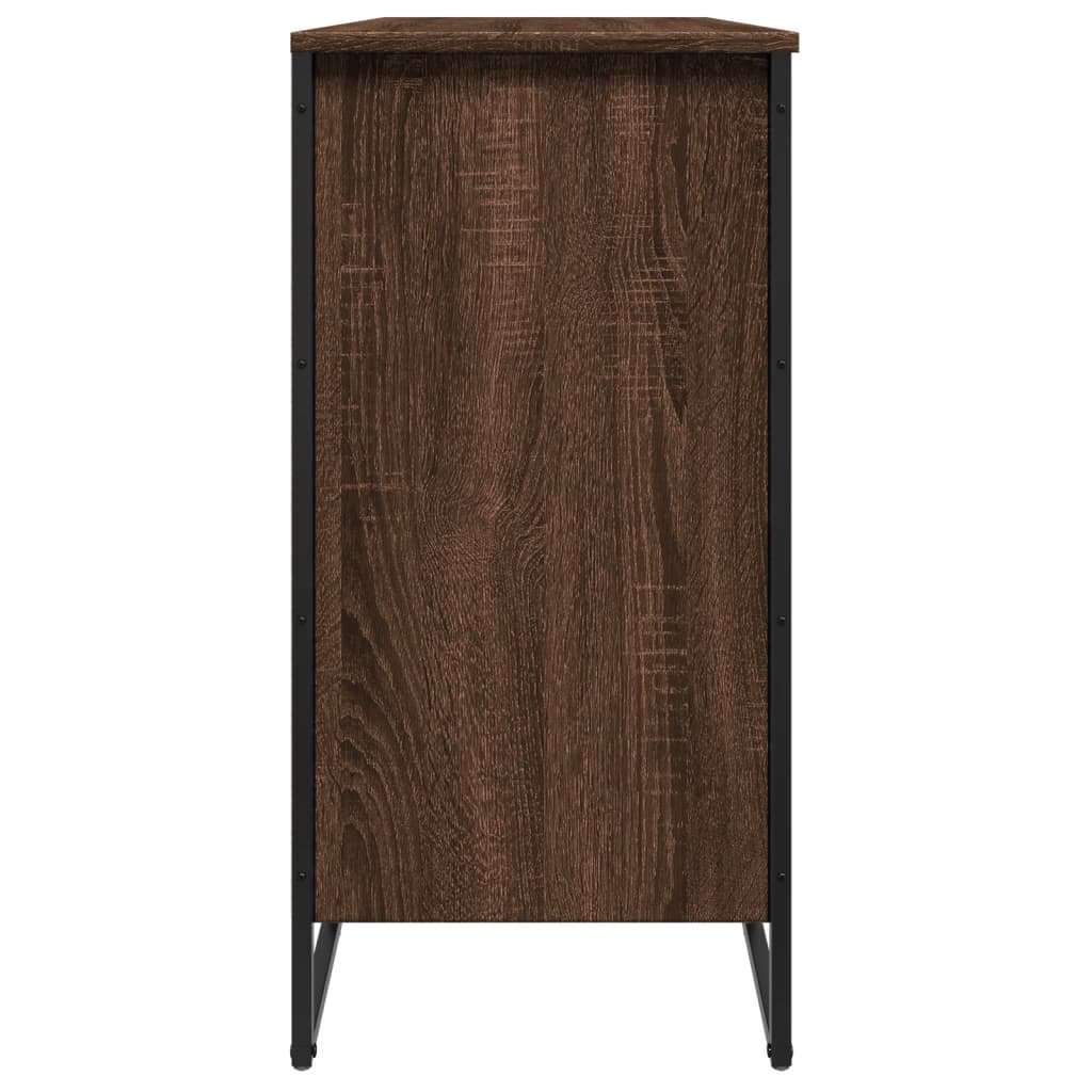 Armoire à chaussures chêne marron 80x38x78 cm bois d'ingénierie - XIOS