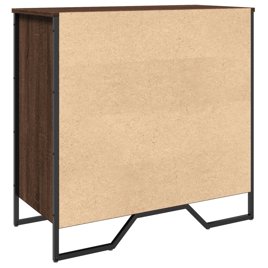 Armoire à chaussures chêne marron 80x38x78 cm bois d'ingénierie - XIOS