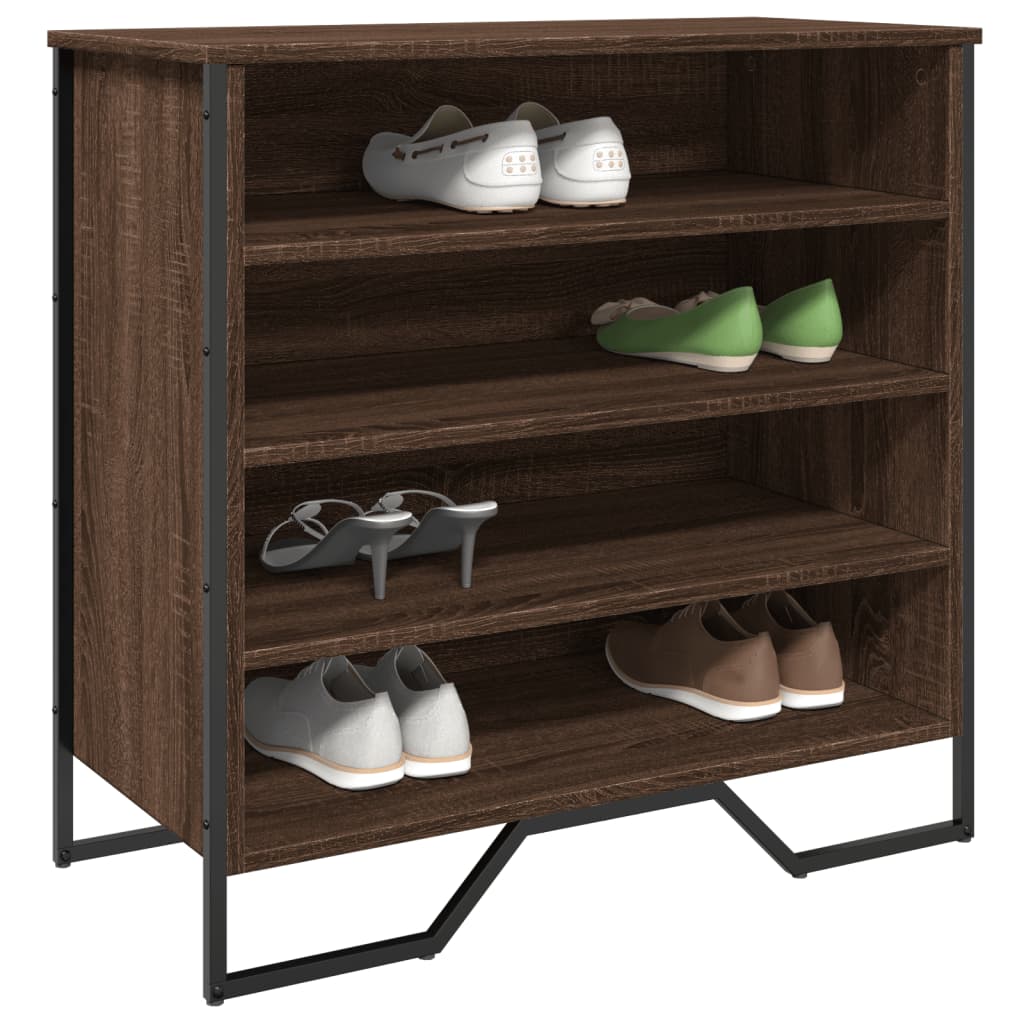 Armoire à chaussures chêne marron 80x38x78 cm bois d'ingénierie - XIOS