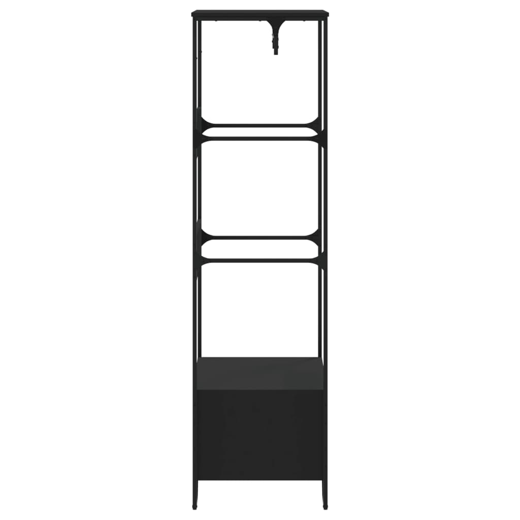 Armoire noir 90x50x180 cm bois d’ingénierie - XIOS