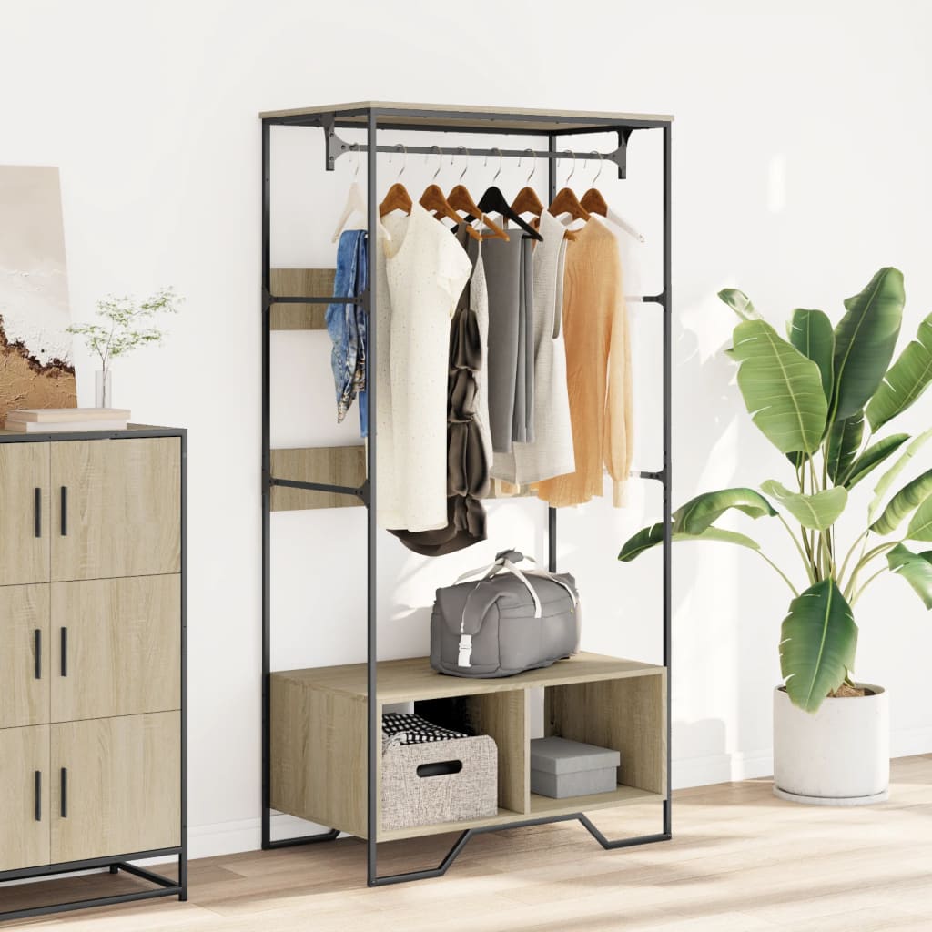 Armoire chêne sonoma 90x50x180 cm bois d'ingénierie - XIOS