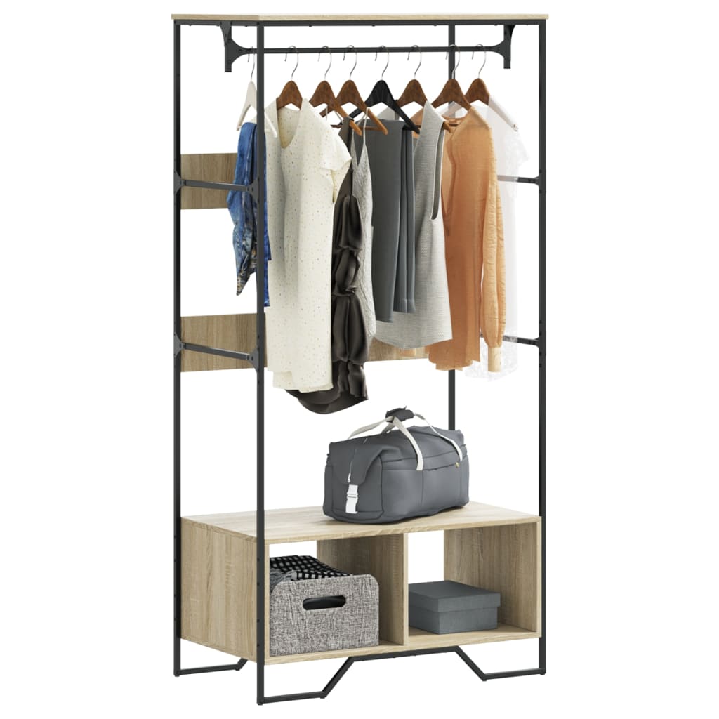 Armoire chêne sonoma 90x50x180 cm bois d'ingénierie - XIOS
