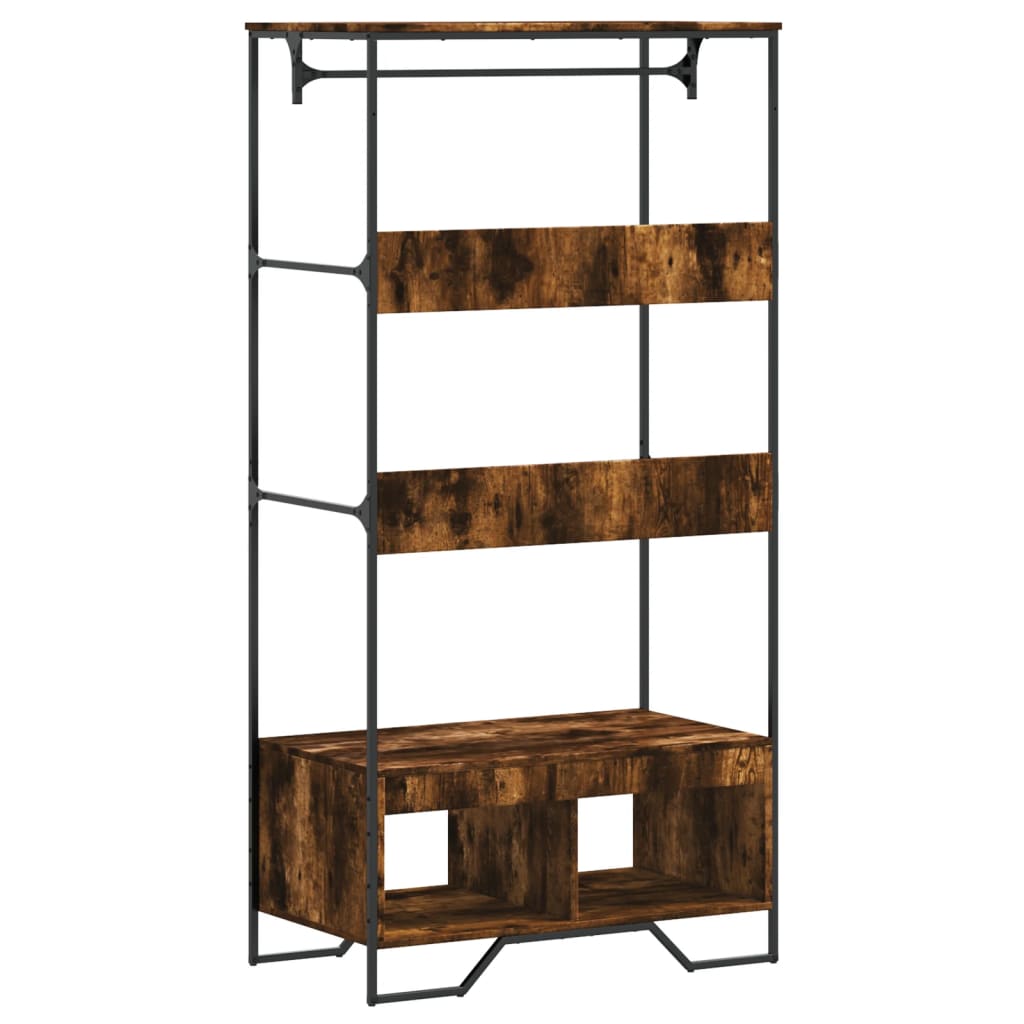 Armoire chêne fumé 90x50x180 cm bois d'ingénierie - XIOS