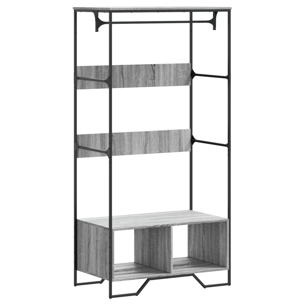 Armoire sonoma gris 90x50x180 cm bois d'ingénierie - XIOS