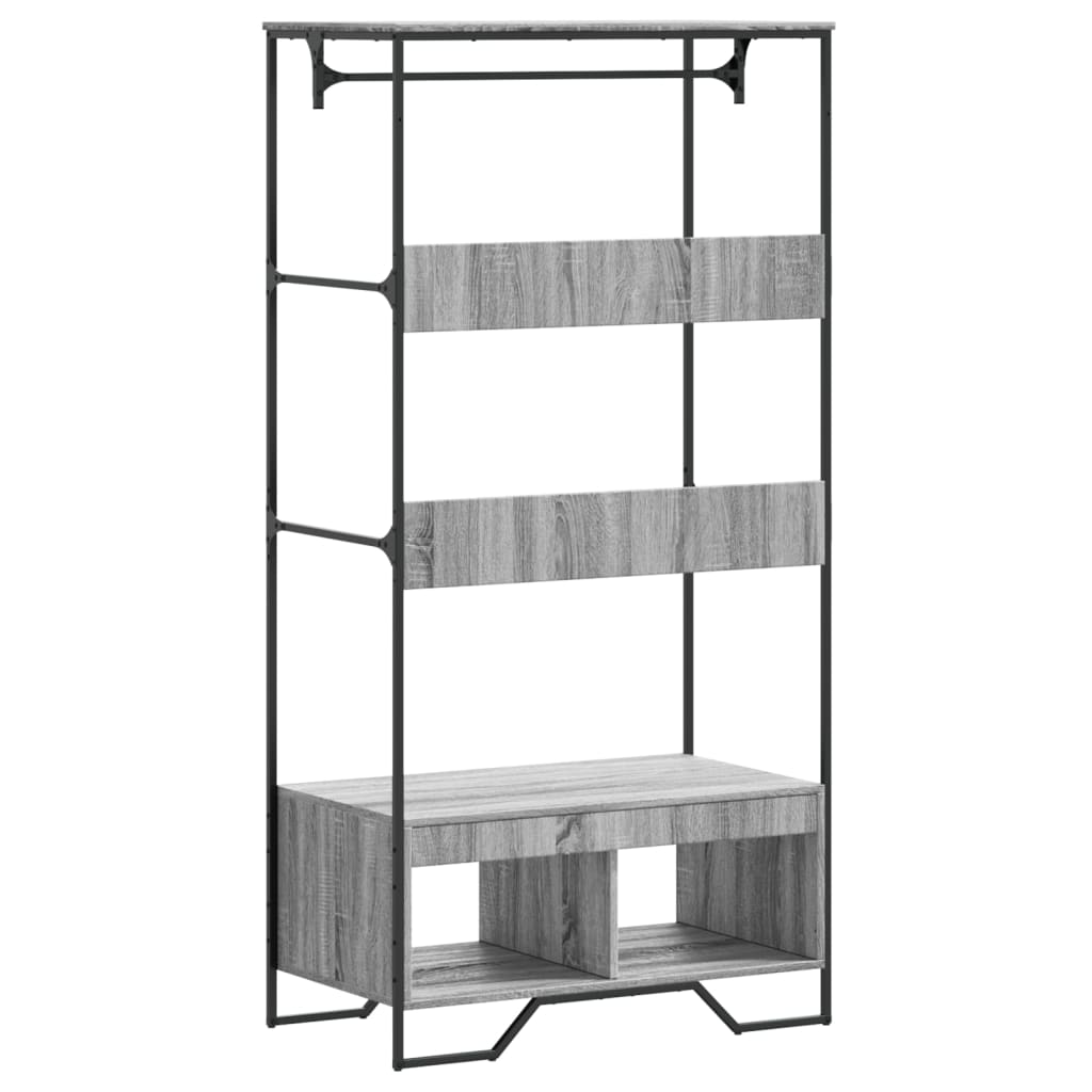 Armoire sonoma gris 90x50x180 cm bois d'ingénierie - XIOS