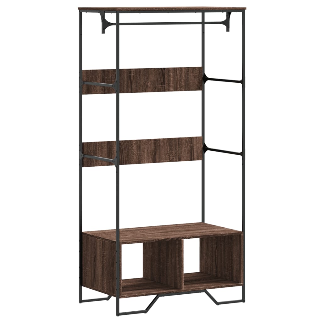 Armoire chêne marron 90x50x180 cm bois d'ingénierie - XIOS