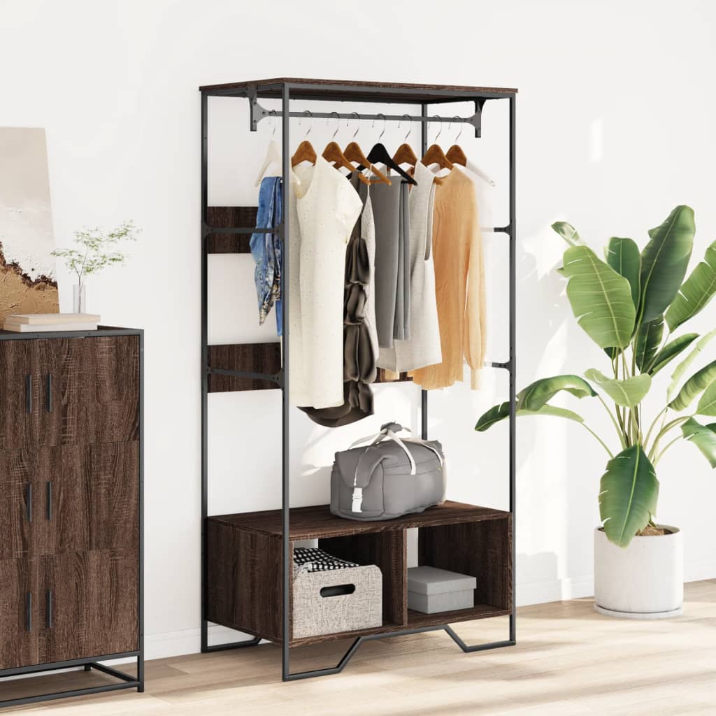 Armoire chêne marron 90x50x180 cm bois d'ingénierie - XIOS