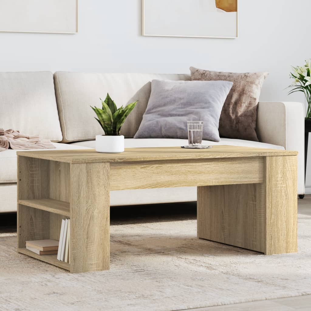 Table basse chêne sonoma 102x55x42 cm bois d'ingénierie - XIOS