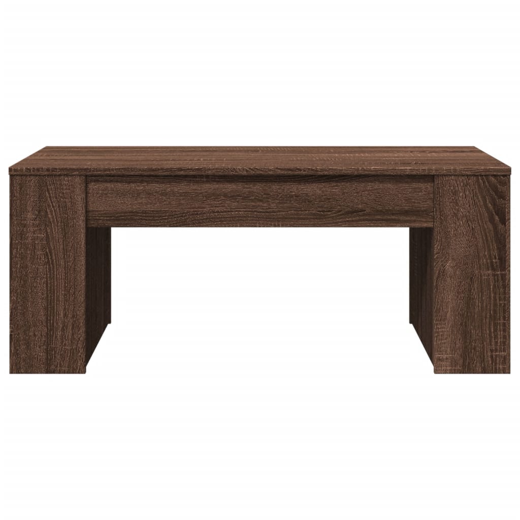 Table basse chêne marron 102x55x42 cm bois d'ingénierie - XIOS