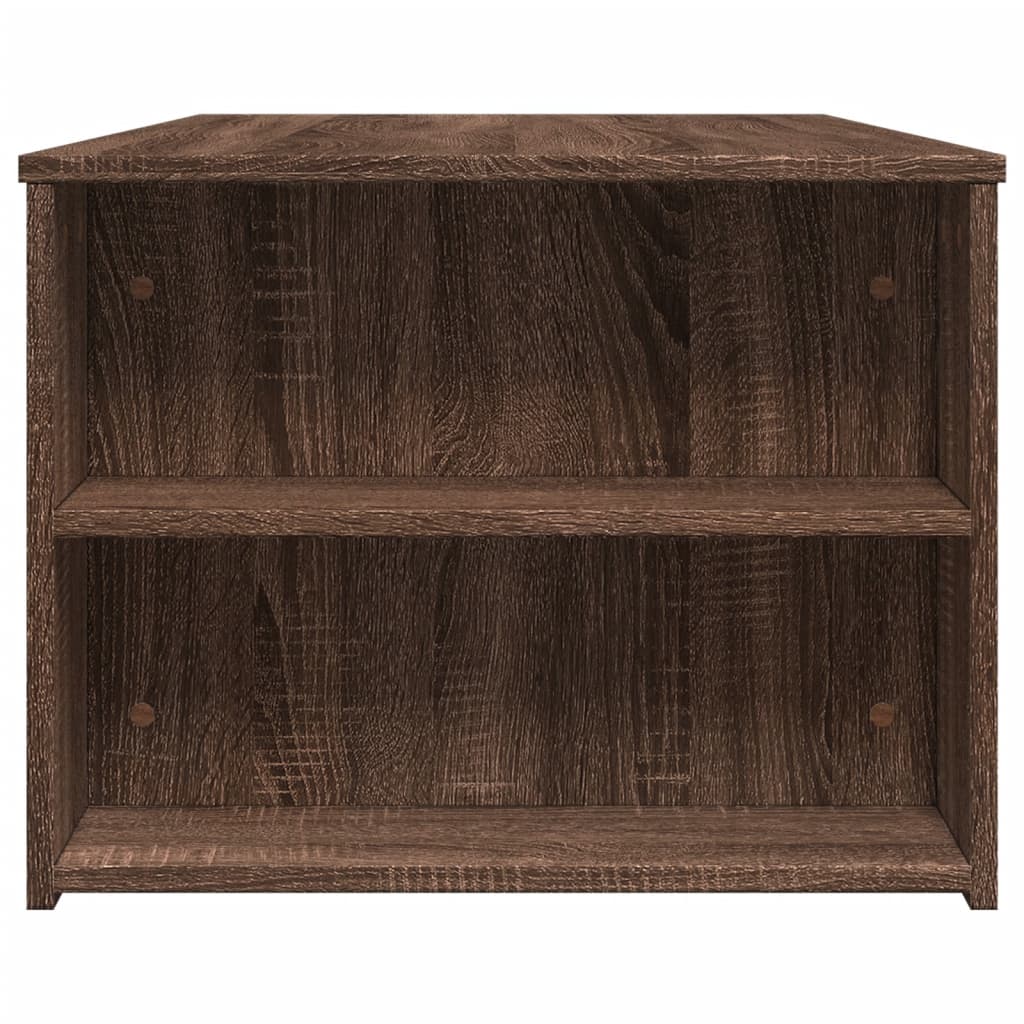 Table basse chêne marron 102x55x42 cm bois d'ingénierie - XIOS