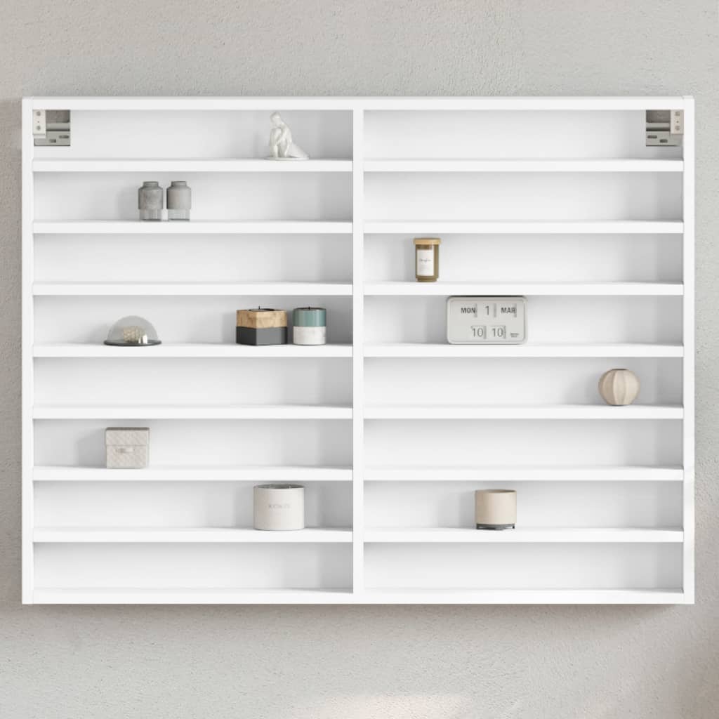 Armoire à vitrine blanc 100x8,5x75 cm bois d'ingénierie - XIOS