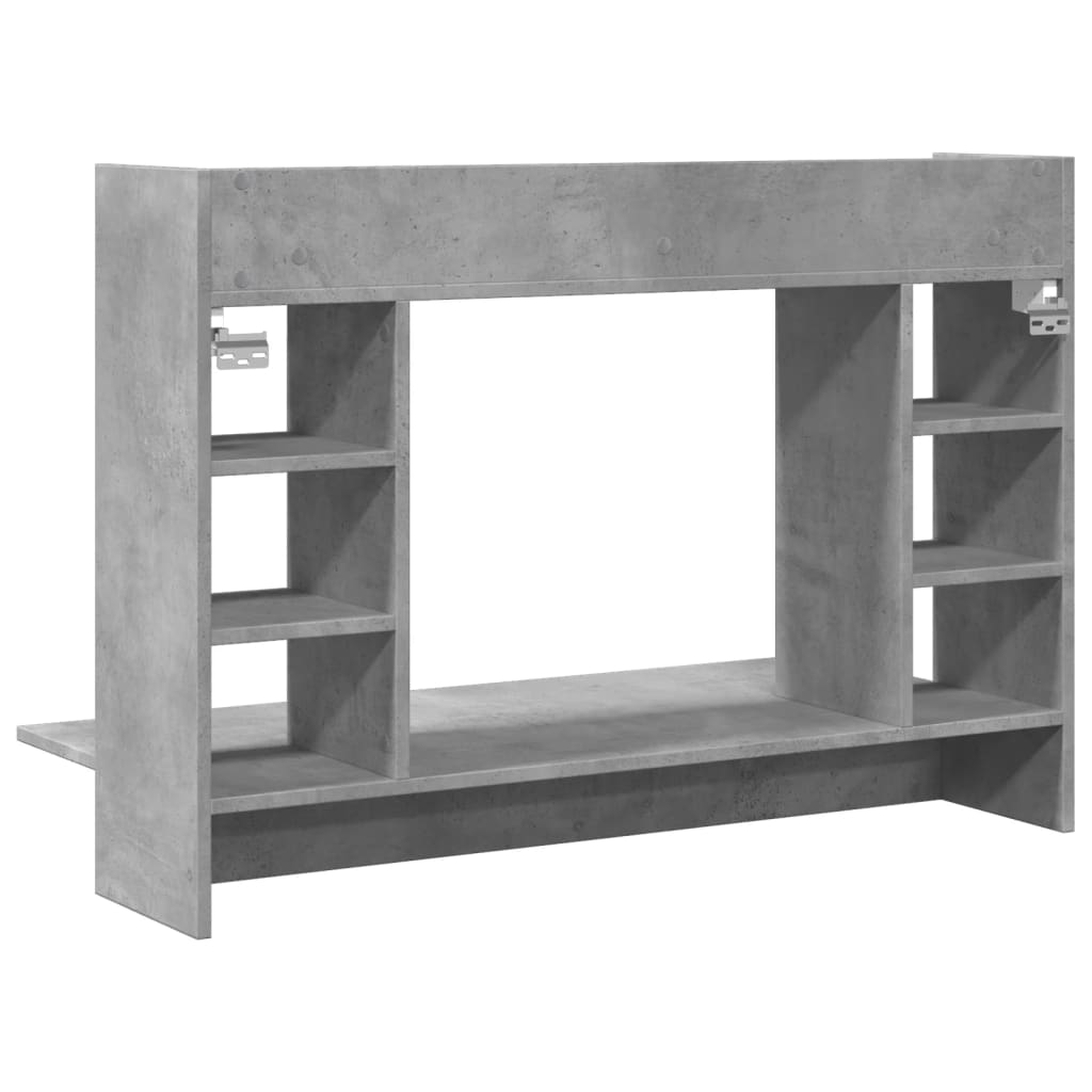 Bureau mural gris béton 105x48x75 cm bois d'ingénierie - XIOS