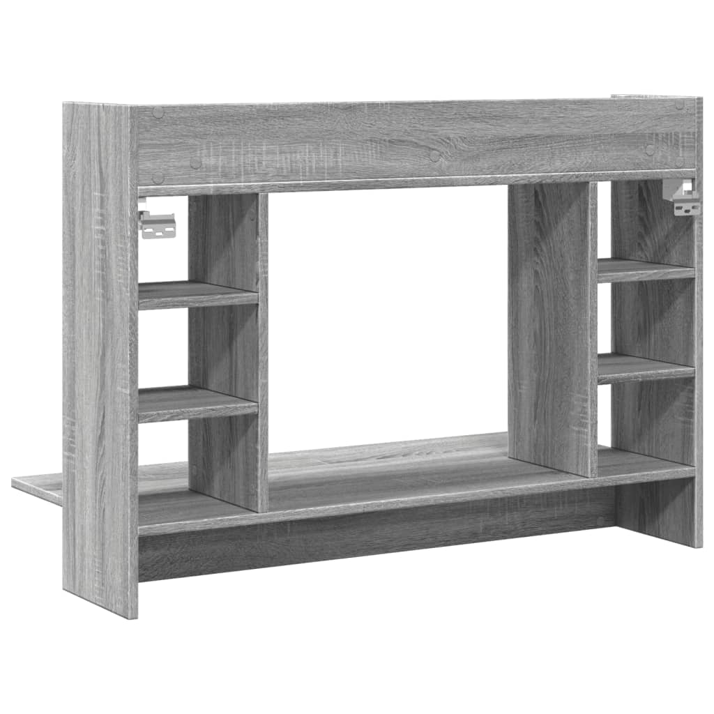 Bureau mural sonoma gris 105x48x75 cm bois d'ingénierie - XIOS
