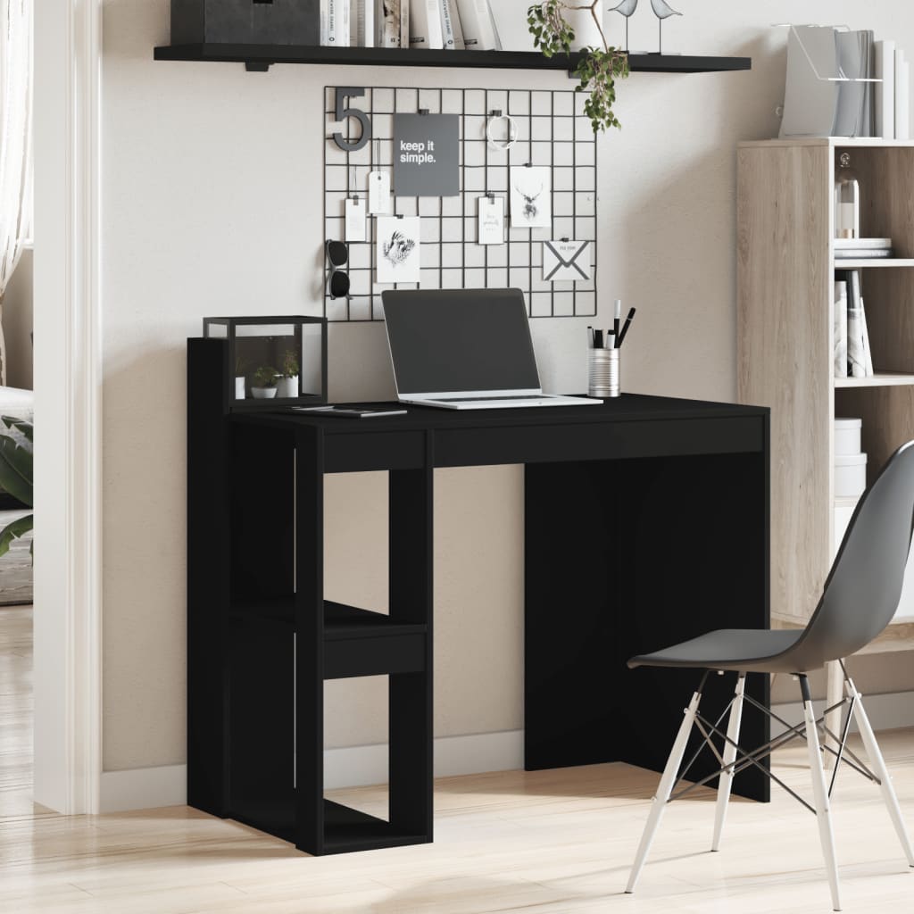 Bureau noir 103,5x56,5x94 cm bois d'ingénierie Bureaux vidaXL