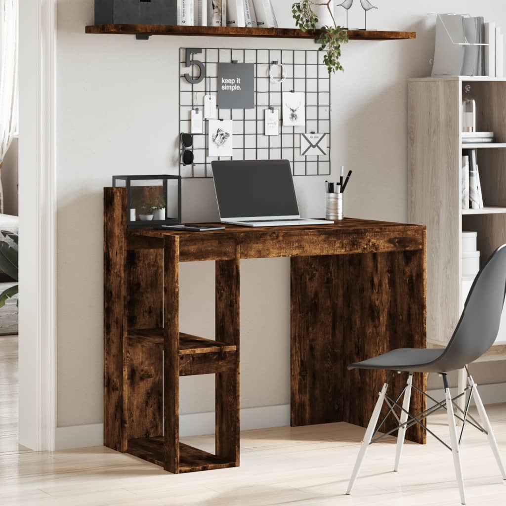Bureau chêne fumé 103,5x56,5x94 cm bois d'ingénierie Bureaux vidaXL