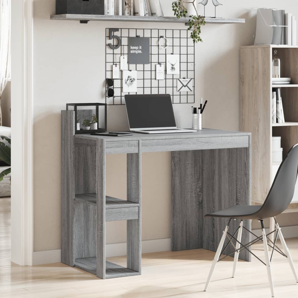 Bureau sonoma gris 103,5x56,5x94 cm bois d'ingénierie Bureaux vidaXL
