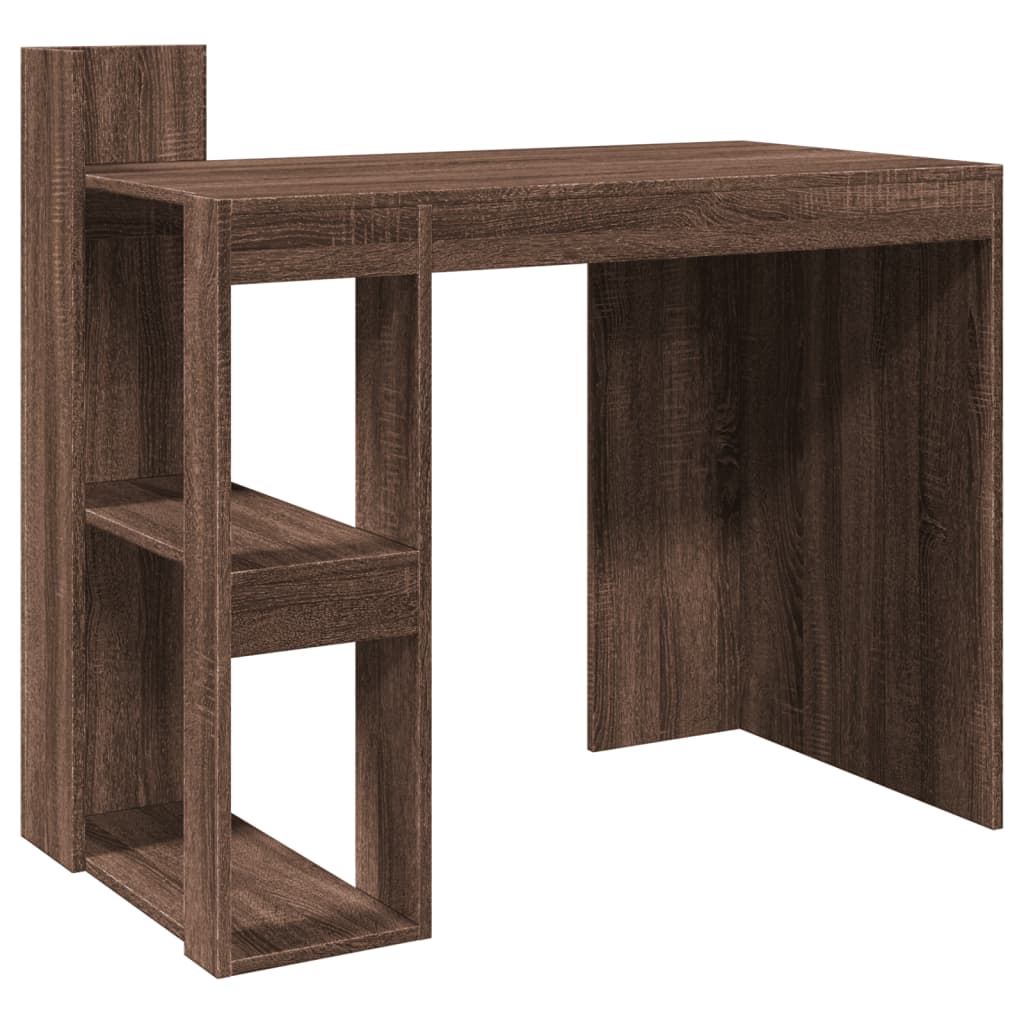 Bureau chêne marron 103,5x56,5x94 cm bois d'ingénierie Bureaux vidaXL