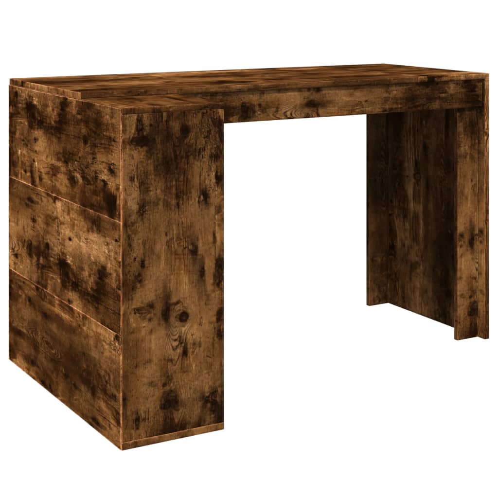 Bureau chêne fumé 123,5x73,5x75 cm bois d'ingénierie Bureaux vidaXL